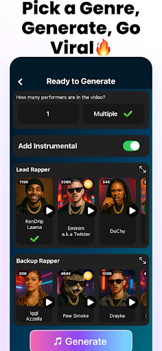 AI Music Video Maker - Rap AI screenshot