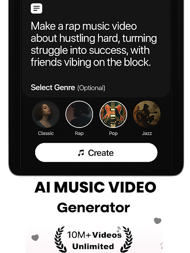 AI Music Video Maker - Rap AI screenshot
