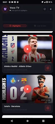 Vaco TV Football & Live Score screenshot
