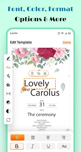 Wedding Invitation Maker App screenshot