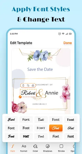 Wedding Invitation Maker App screenshot