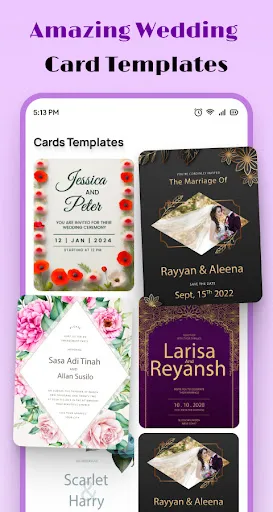 Wedding Invitation Maker App screenshot