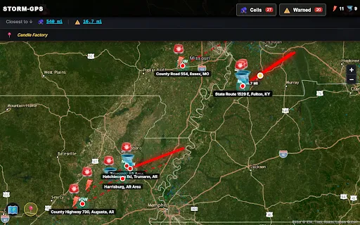Tornado Tracker Storm GPS Live screenshot