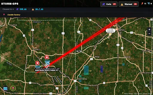 Tornado Tracker Storm GPS Live screenshot