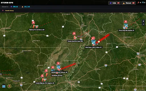 Tornado Tracker Storm GPS Live screenshot