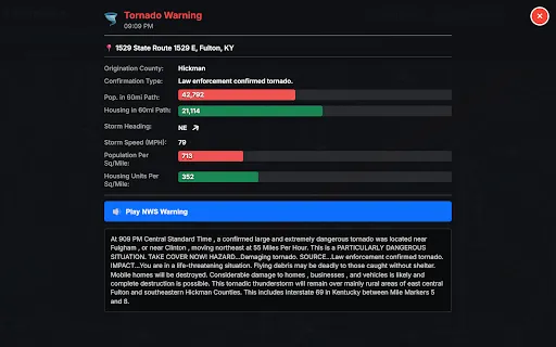 Tornado Tracker Storm GPS Live screenshot