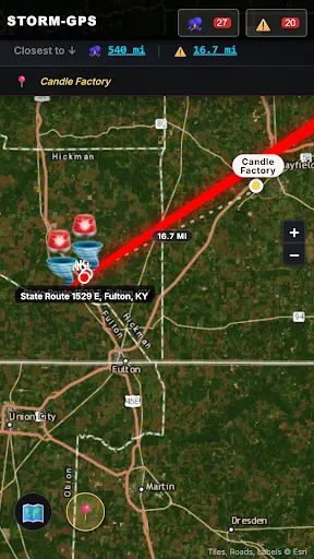 Tornado Tracker Storm GPS Live screenshot