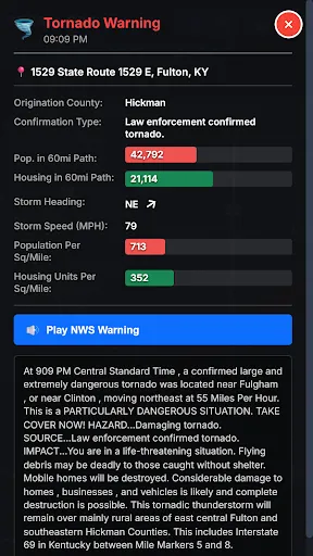 Tornado Tracker Storm GPS Live screenshot