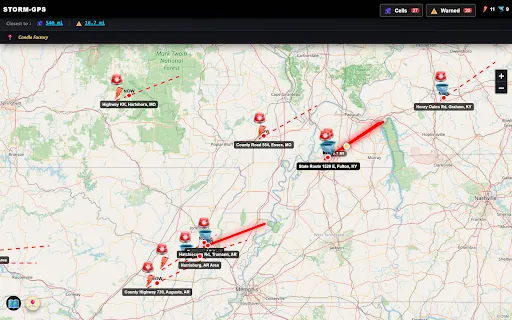 Tornado Tracker Storm GPS Live screenshot
