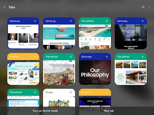 Samsung Browser screenshot