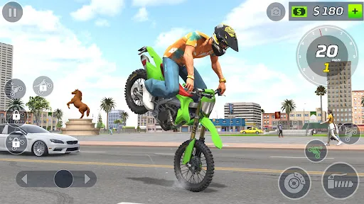 Moto Bike Stunt Wheelie Game screenshot