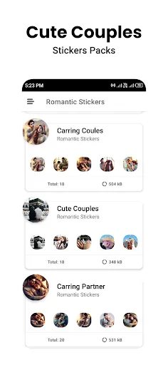 Romantic Stickers WASticker.ly screenshot