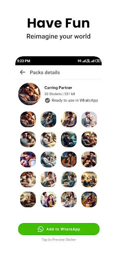 Romantic Stickers WASticker.ly screenshot