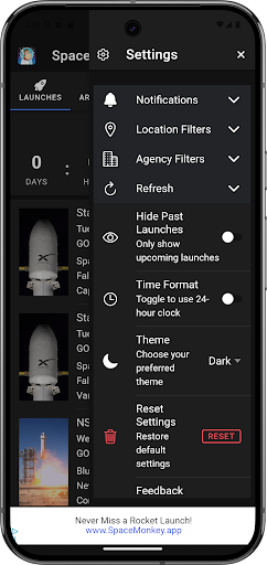 Space Launch Schedule screenshot