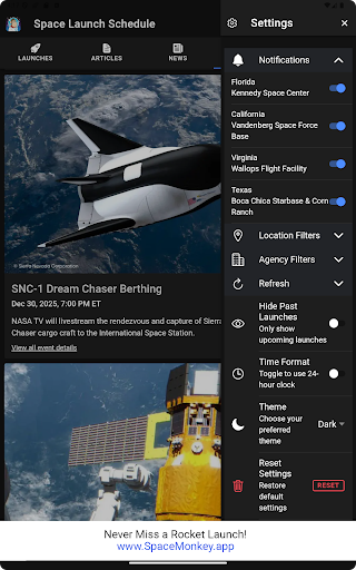 Space Launch Schedule screenshot