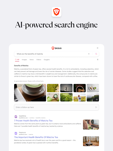 Brave Private Web Browser, VPN screenshot