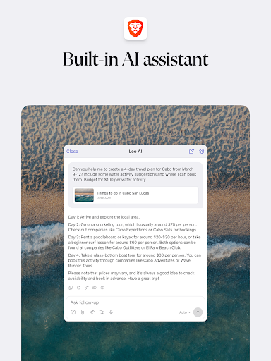 Brave Private Web Browser, VPN screenshot