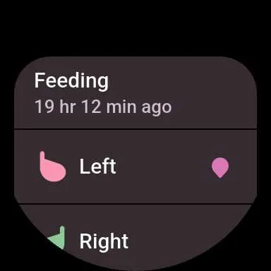 Breastfeeding tracker Pump log screenshot