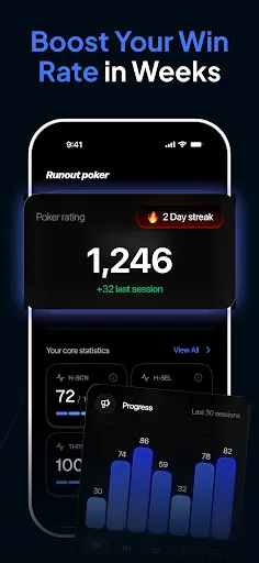 Runout Poker Trainer GTO Coach screenshot
