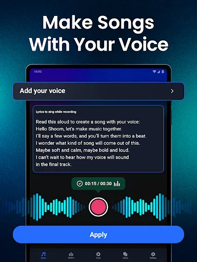 Shoom - AI Music Generator screenshot