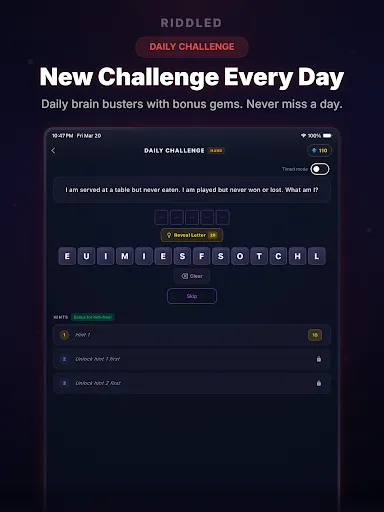 Riddled: Daily Brain Teasers screenshot