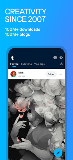 Tumblr Social Media & Art Blog screenshot