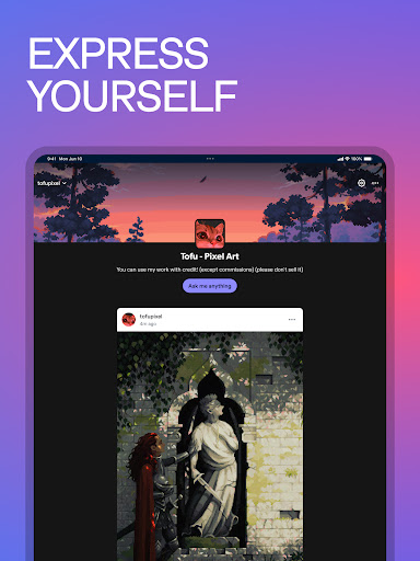 Tumblr Social Media & Art Blog screenshot