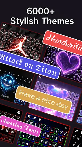 Neon Red Heartbeat Theme screenshot