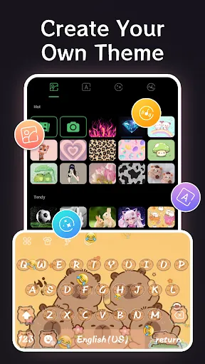 Neon Red Heartbeat Theme screenshot