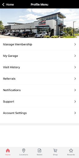 Club Car Wash Mobile App screenshot