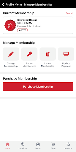 Club Car Wash Mobile App screenshot