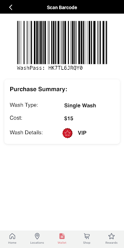 Club Car Wash Mobile App screenshot