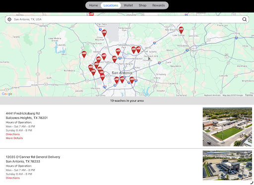 Club Car Wash Mobile App screenshot