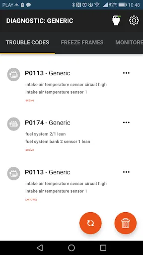 OBD JScan screenshot