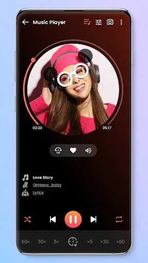 Music player screenshot