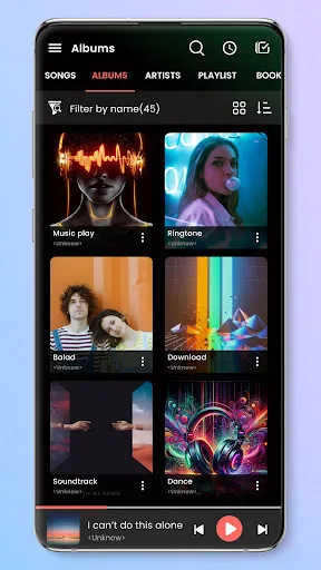 Music player screenshot