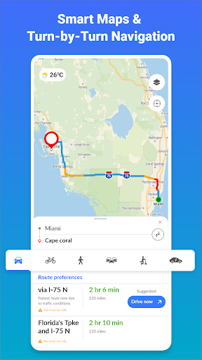 GPS+ Maps, Navigation, Traffic screenshot