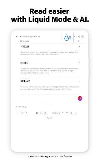 Adobe Acrobat Reader: Edit PDF screenshot