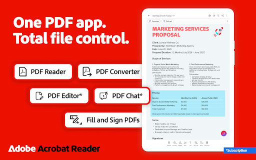 Adobe Acrobat Reader: Edit PDF screenshot