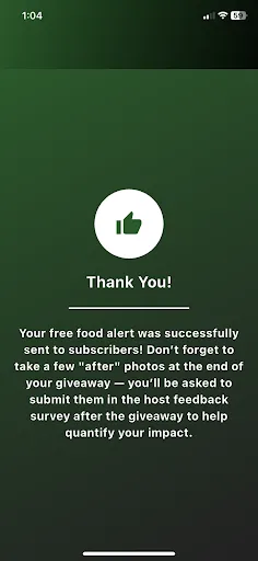 Free Food Alert screenshot