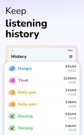 Cry Analyzer AI Baby Assistant screenshot