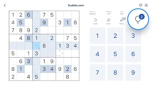 Sudoku.com - Classic Sudoku screenshot