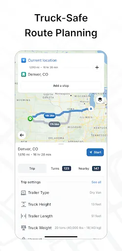 TruckMap - Truck GPS Routes screenshot