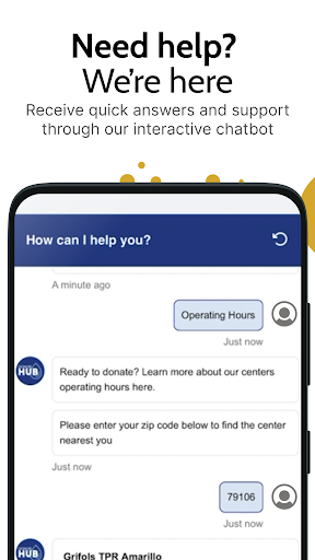 Grifols Plasma Donor Hub screenshot