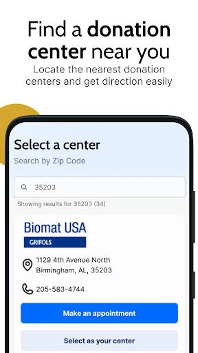 Grifols Plasma Donor Hub screenshot