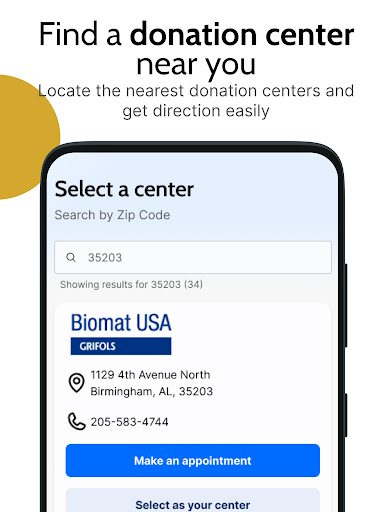 Grifols Plasma Donor Hub screenshot